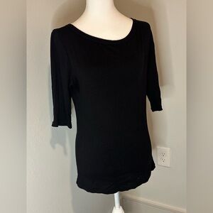 Anthropologie Black Long Sleeve Top